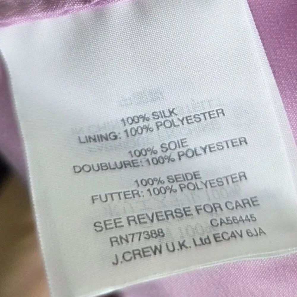 J.Crew Collection Silk Floral Pleated Midi Dress Purple Size 0